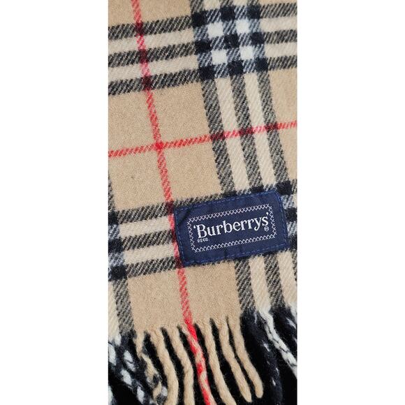BURBERRYs of London 100% New Wool BEIGE Shawl Nova Check - Picture 4 of 11